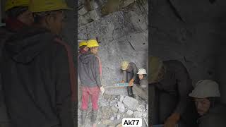 Tunnel Ribs installation work #automobile #construction #Ak77 #engineering #skills #tunnel #shorts