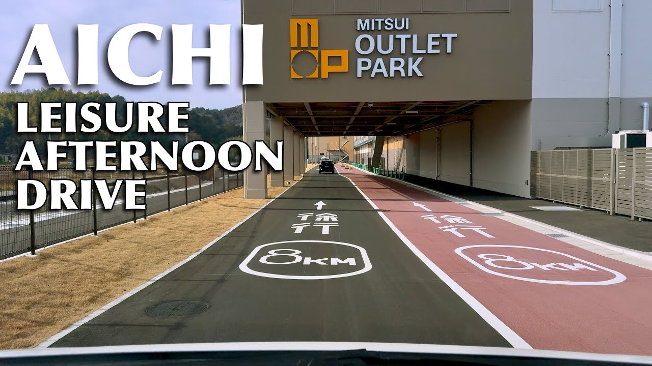 Leisure Afternoon Drive from Gamagori City towards Mitsui Outlet Park Okazaki Aichi Prefecture