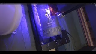 Glass engraving on the  Xtool D1 or any other Laser engraver with a Rotary