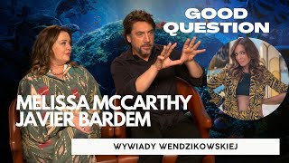 JAVIER BARDEM I MELISSA MCCARTHY śmieją się do łez opowiadając o nowej wersji &quot;Małej syrenki&quot;