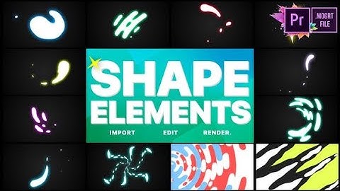 Premiere Pro Template: Shapes Elements Pack + Free Font