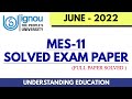 MES 11 JUNE 2022 SOLVED EXAM PAPER