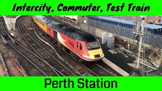 Intercity, Commuters and Network Rail Test Train at Perth Station | Traingenix