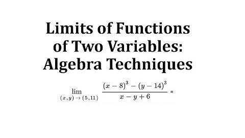 Find the Limit of a Function of Two Variables: Factor Difference of Cubes
