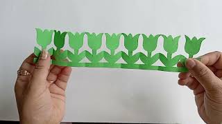 Cute Little Tulip tricolour boarder for school Board  competition & Decoration ideas #15august