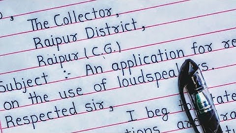 How to write a letter to ban loudspeaker