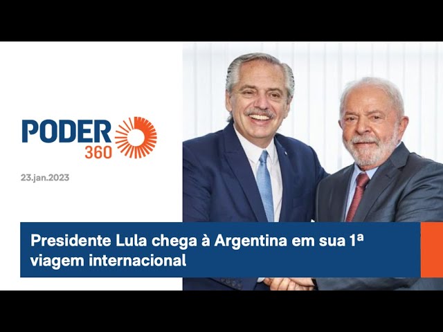 Lula chega à Argentina para 1ª viagem internacional