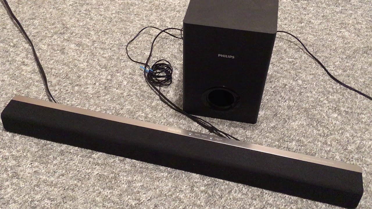 største bilag gødning Philips Sound Bar TV Sound System Sub Woofer Compact Affordable 2018 -  YouTube