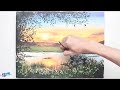 Acrylic Painting Tutorial | Sunset Painting | Sunset Acrylic Painting Tutorial #Shorts