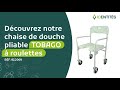 Vidéo: Chaise de douche pliante avec accoudoirs Tobago