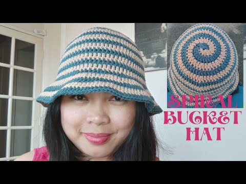 Crochet Spiral Bucket Hat - YouTube