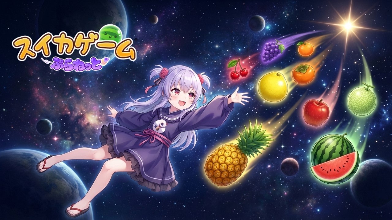 【完全初見】ひな祭りで皆既月食なので俺たちは宇宙でもダブスイできるはず【スイカゲーム® ぷらねっと】  #Vtuber #個人勢 #男性配信者 #ゲーム実況 #shortsfeed
