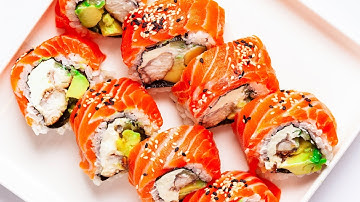 How To Make Sushi Philadelphia roll with Salmon and Eel