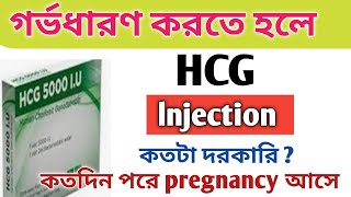 গর্ভধারণ করতে হলে HCG injection কতটা দরকারি  HCG injection pregnancy success rate in bengali