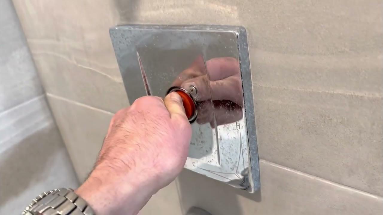 Shower mixing valve adjustment Glacier bay brand YouTube