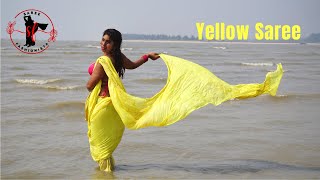 Yellow Saree Beach Walk Neelam Baguran Beach