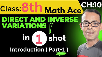 Math Ace Prime Class 8th | Ch-10 DIRECT AND INVERSE VARIATIONS | Introduction(Part-1) |