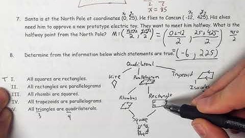 2017WE#8 Quadrilaterals True False Questions