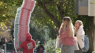 ENTREGANDO 100 PIZZAS 🍕 en RESIDENCIA UNIVERSITARIA [Cámara Oculta]