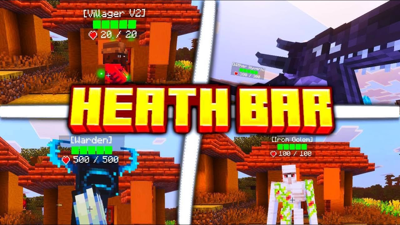 ✅HEATH BAR ADDON PARA MINECRAFT BEDROCK 1.21 | Best Addon For Minecraft PE 1.21.132✅