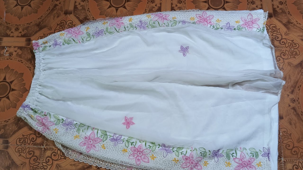 Plazo pant side slit open cutting and stitching