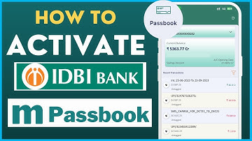 How To Activate IDBI Bank mPassbook on Mobile | Check IDBI Bank Account Passbook Online