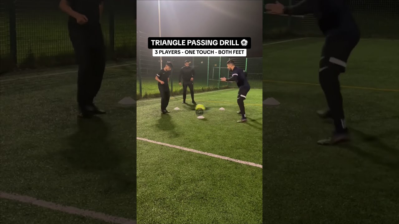 TRIANGLE PASSING DRILL 3 PLAYERS Din Academy