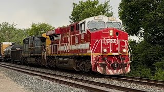 CSX 911 leads L303 past East Lansing, MI + CN Q139 and M399 (6/16/26)