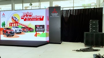 3 cặp loa PSD 10350 line array, 2 cặp sub Paudio cùng sự kiện Mitshubishi Cần Thơ, Hiền Lê audio