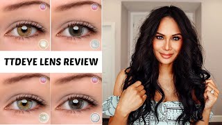 TTDEYE COLORED CONTACTS *ON BROWN EYES* UNBOXING, TRY ON, REVEW