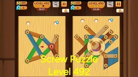 Screw Puzzle: Wood Nut & Bolt - Level 492