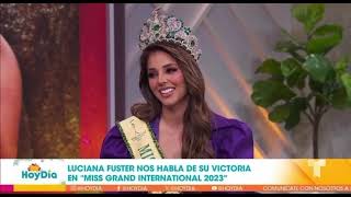 Miss Grand Internacional 2023 : Luciana Fuster en telemundo.