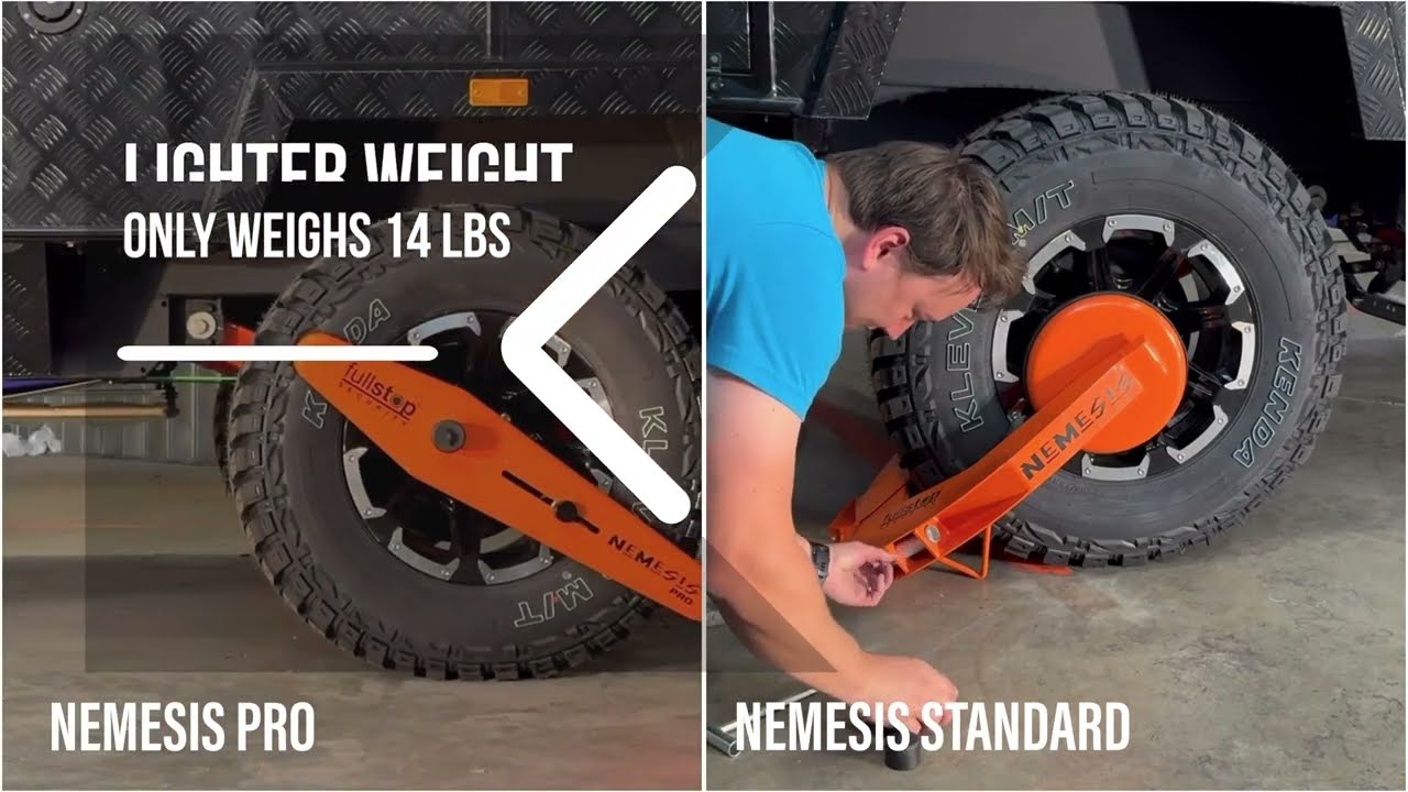 Nemesis Pro Trailer Wheel Lock - Purple Line USA