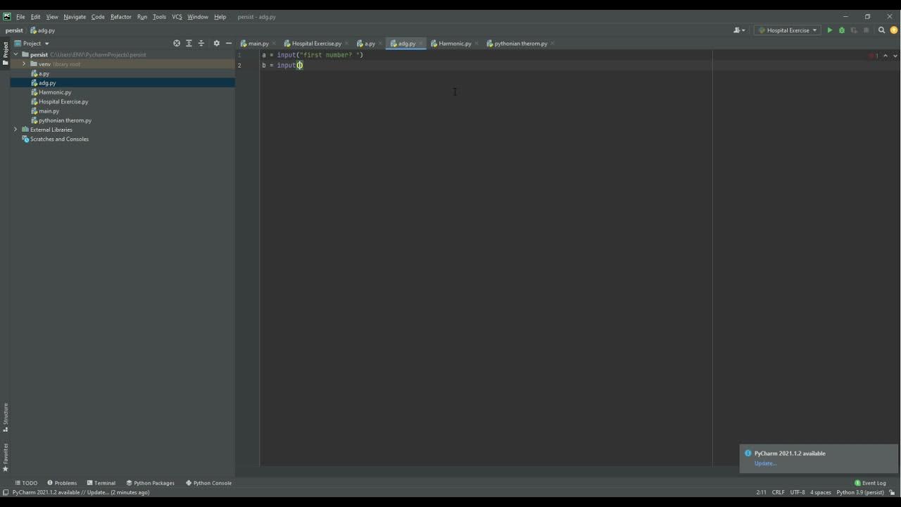 How to make pythagorean theorem in python (Simple) - YouTube