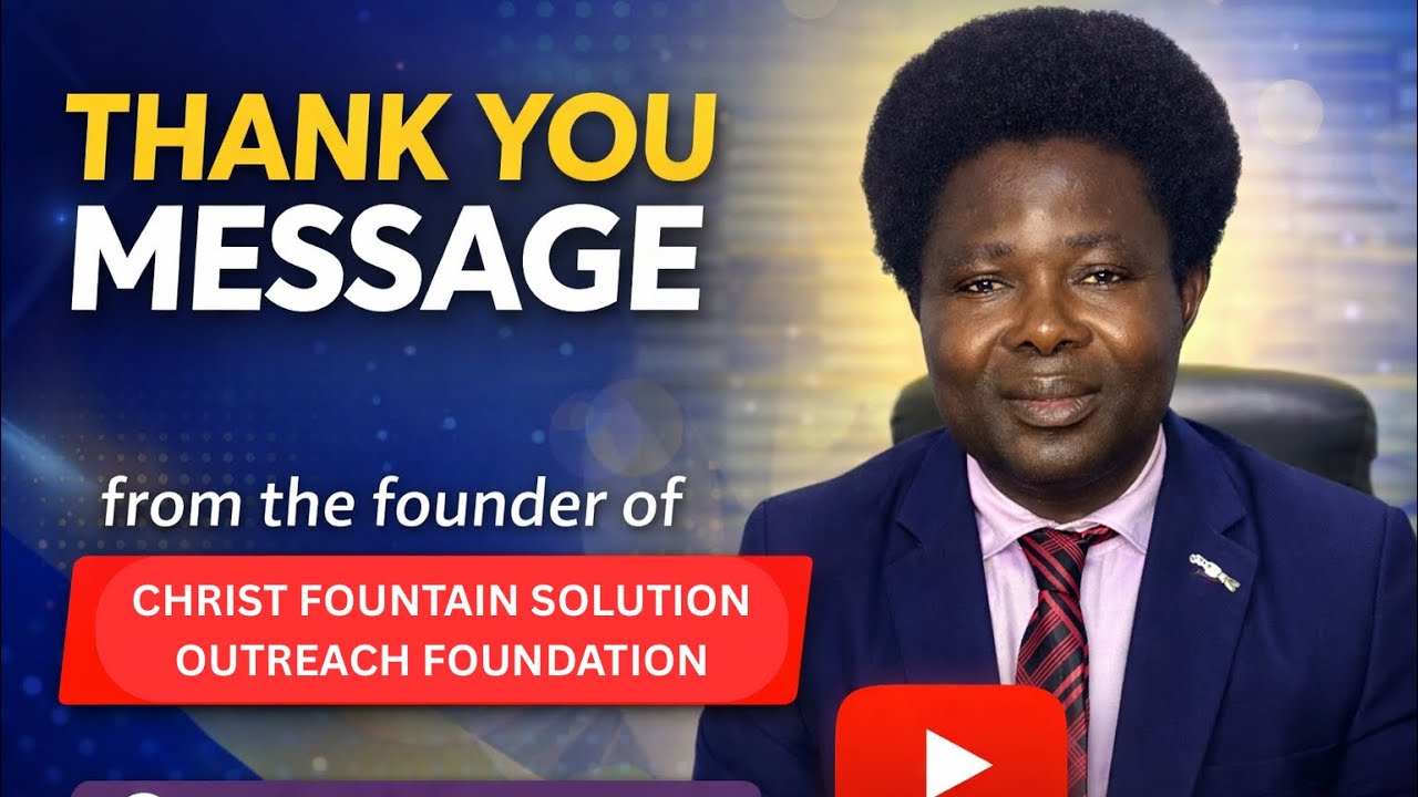 A Thank You Message from the Founder & CEO | CFSO Foundation - YouTube