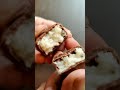 Bounty chocolate bar  unwrapping  satisfying coconut bar shorts