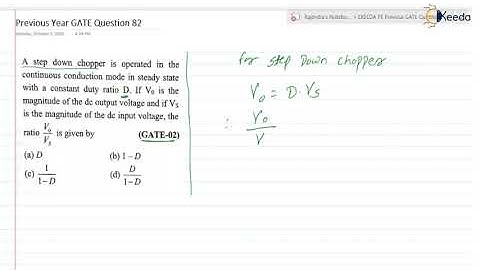 Mastering Power Electronics : GATE Previous Year Problems Solving | Question 82