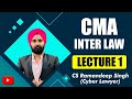 CMA INTER LAW (LECTURE 1) BY CS RAMANDEEP SINGH