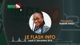 Le Flash Info De 14H00 Du 31 Décembre 2018 - Radio Côte Divoire