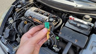 How to replace the Coolact Temp Sensor on a Toyota Celica.