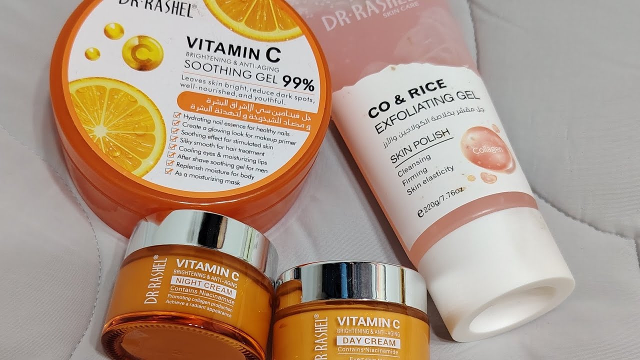 Dr.Rashel Co & Rice Exfoliating Gel, Dr Rashel Vitamin C Day & Night Cream and Soothing Gel Review