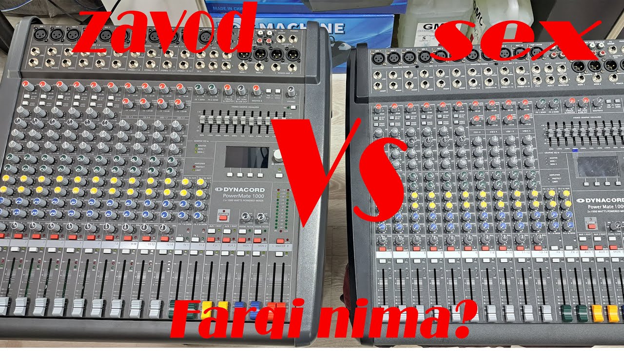 Dynacord power me 1000-3 Xitoy zavod bilan sexni farqini bilsizmi?