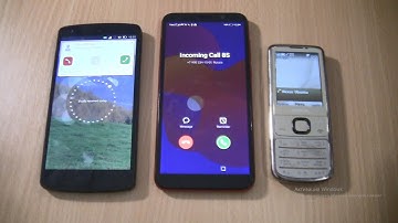 Incoming call & Outgoing call at the Same Time Lg nexus 5 Ubuntu +Honor 9s+Nokia 6700
