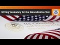 US citizenship test - 2016 official writing vocabulary for the Naturalization test