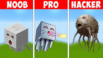 MINECRAFT NOOB vs PRO vs HACKER Minecraft Pixel art: Ghast / Animation