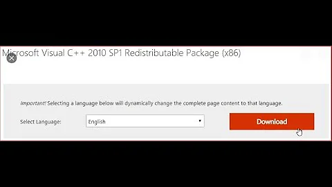 Microsoft Visual C++ 2010 SP1 Redistributable Package x86