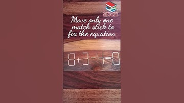 8+3-4 =0 || Move 1 matchstick to fix it||Match stick puzzle-1 || Learn Maths With Kalyani || #Shorts