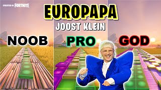 Joost Klein - EUROPAPA - Noob vs Pro vs God (Fortnite Music Blocks)
