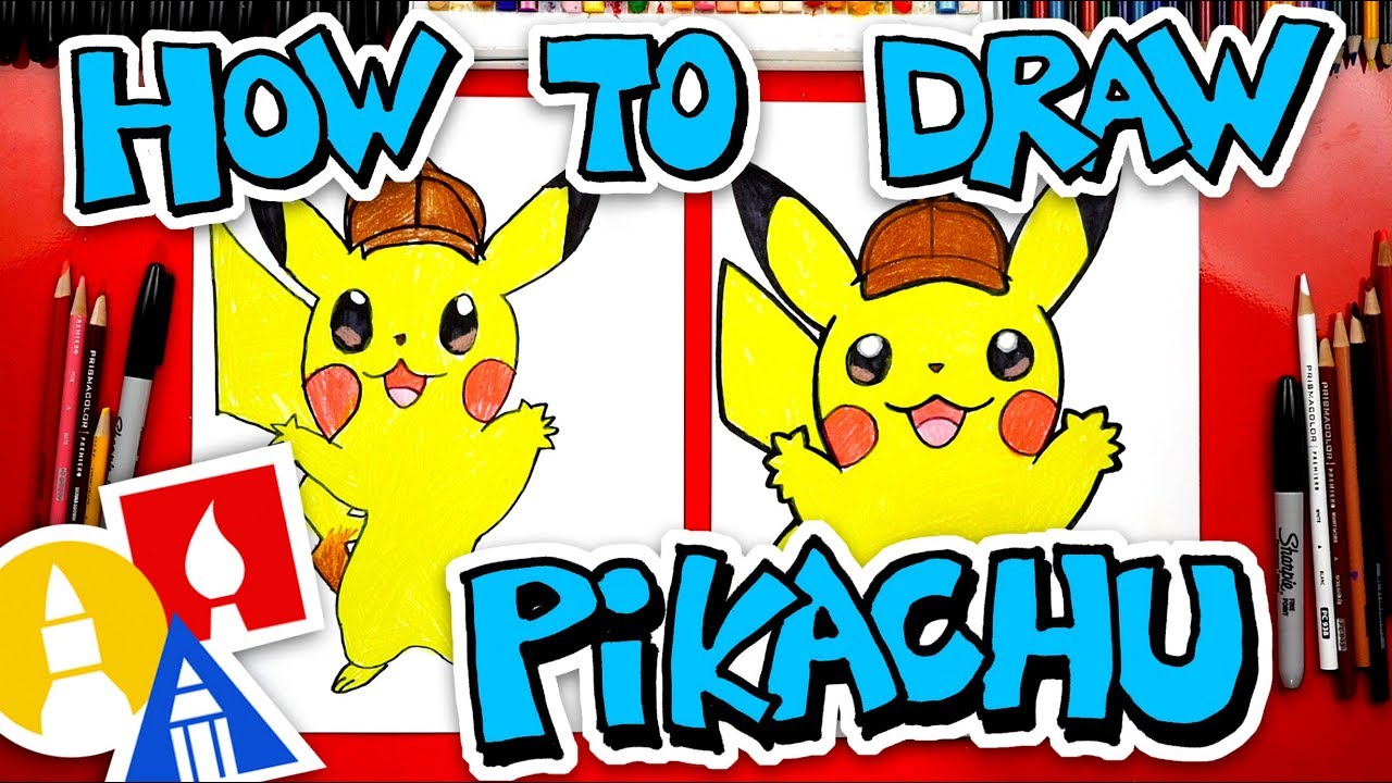 DRAW & COLOR PIKACHU Pokemon - Easy - Drawings for kids! 