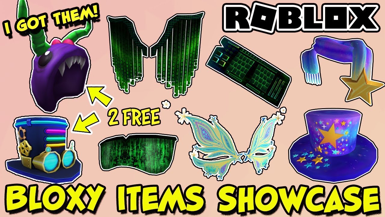2020 Bloxy Items Showcase Roblox Neon Tophat Lizzy S Wings